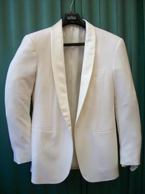 A white tux jacket for the Ralph Lauren flagship store in NYC!