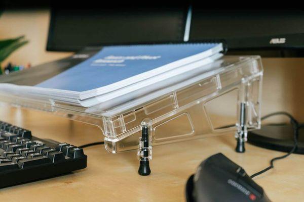 Workstation accessories -writing platform and document holder