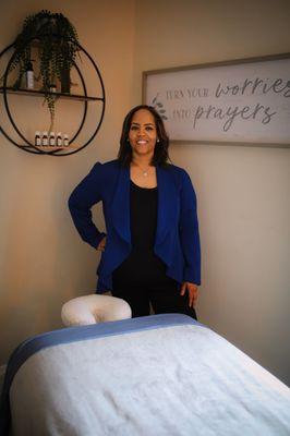 Owner and Lead Therapist, Maria Colón at 
Spa Newport Studio