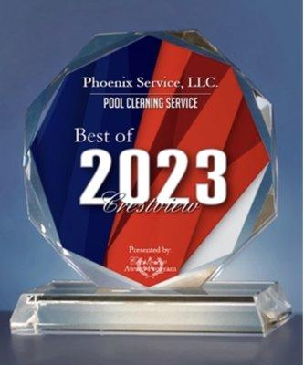 VOTED BEST OF POOL SERVICES 2023 IN CRESTVIEW