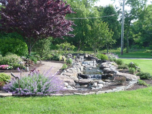 Water Feature Lighting Landscape Walkway