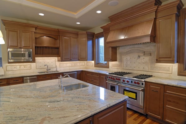 Kitchen counter tops, back splashes and flooring in  a variety of high quality styles and colors