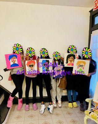 Birthday pint party| Girls paint party| Bonding fun| Art fun|