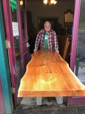 Ken finished my live edge table to perfection!!!  Love it thank you Memory Menders!