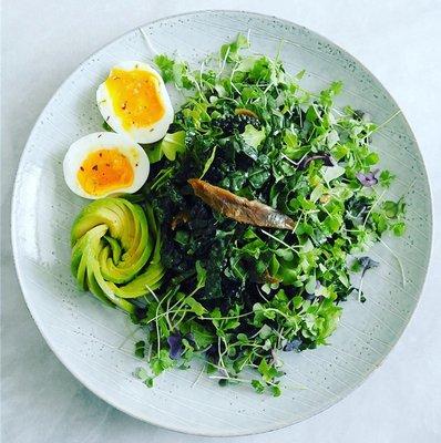 Kale & sprout salad with anchovies