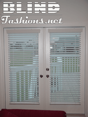 2" blinds on doors.