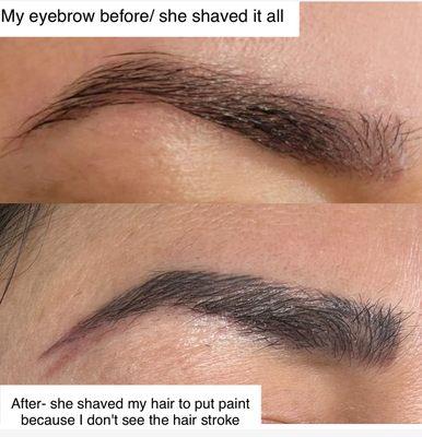 Mess up eyebrow