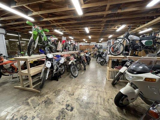 Bikes on display