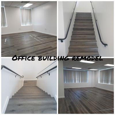 Office building remodel
Vinyl plank installation and painting