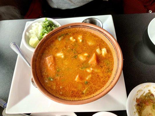 Caldo Camarron, Shrimp Soup. Totally awesome, any time of the day!