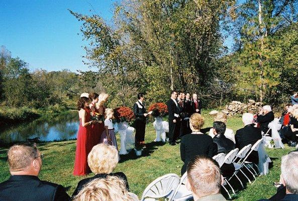 Get married right on the bank of the Rush River! Just amazing!!!