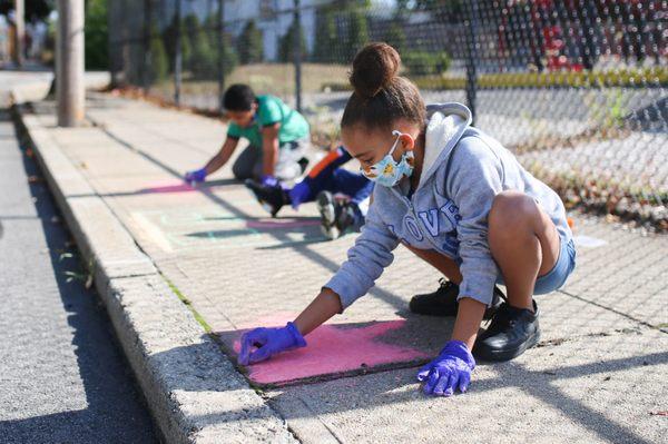 Sidewalk Chalk Challenge as part of the Healthy Living Community Event #hlce2020