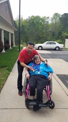 Therapist John with patient .