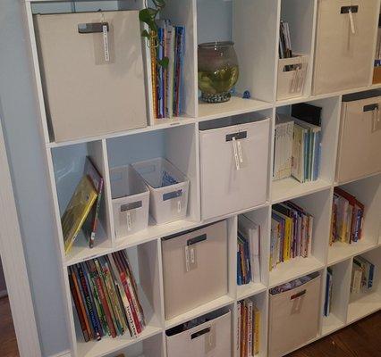 Children's Bookcase, Art and School Supplies