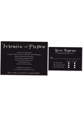 Black Tie Affair Wedding Invitation