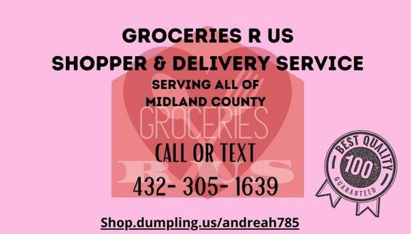 If you need the convenience of grocery delivery without the extra wait times, with no markups, and  quality service please let me help you.