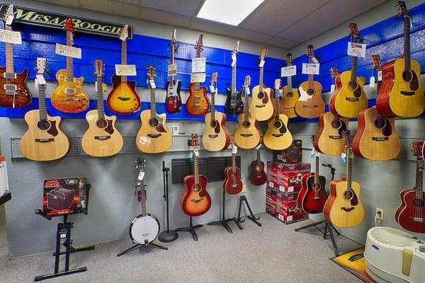 Many brands of guitars for children and adults to fit any budget!