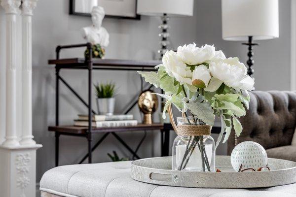 Home Staged Living Room Vignette