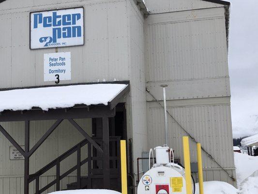 Valdez, Alaska -  Peter Pan Seafood employee accommodations (dorm and cafeteria mess hall)