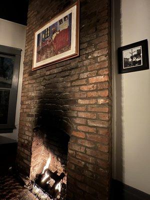 Dining area with working fireplace #2