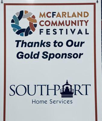 Loved being able to sponsor the McFarland Community Festival in 2023!