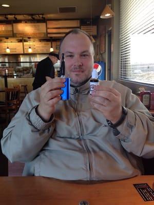 Eric enjoying some awesome Morley's A and W root beer e-liquid!!