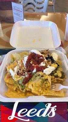 Grilled chicken nachos