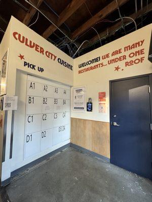 Lockers where your delicious food awaits you.