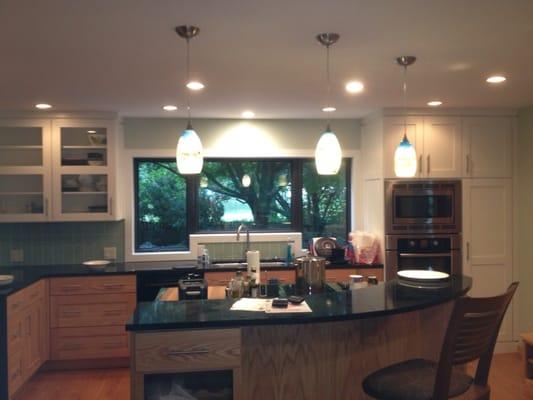 Just one of our kitchen lighting remodels