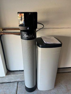 Ec4 Water Softener installed in garage.