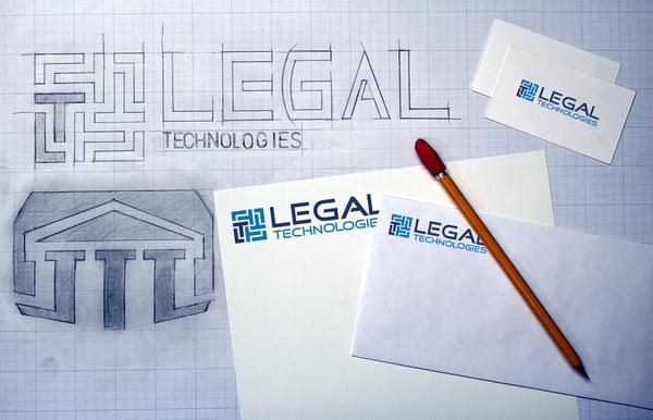 Legal Technologies LLC - Logo Design from pencil and paper to digital design.