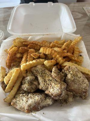 Garlic Parmesan with Fries (10 wing combo about $15)