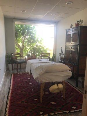 Our treatment room in our new 2001 S. Barrington Ave #221 office.