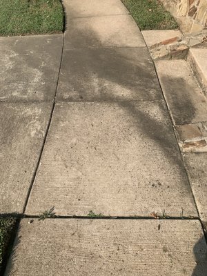 Sidewalk really needed cleaning