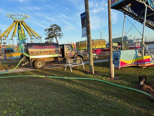 A commercial pump out for the Pasco County Fair