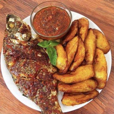 Tilapia and plantains meal