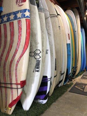 Lots of great rental shortboards to choose from