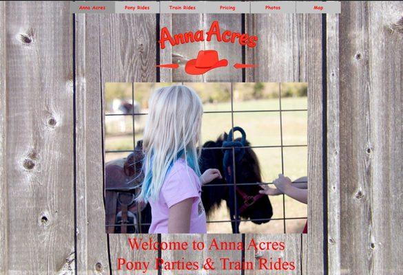 Anna Acres Web Site with a Cow Girl