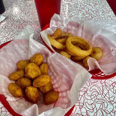 Deep Fries Corn Nuggets & Onion Rings