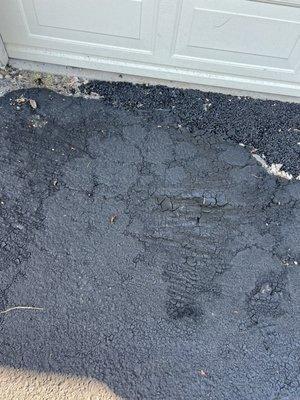 Patched driveway