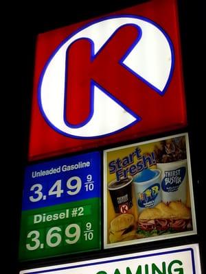 Circle K sign at night