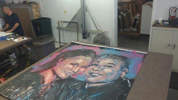 Getting My David Garibaldi Personal Painting Of My Wife & I Streched!