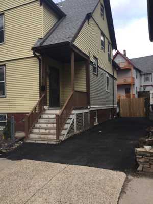 New asphalt driveway