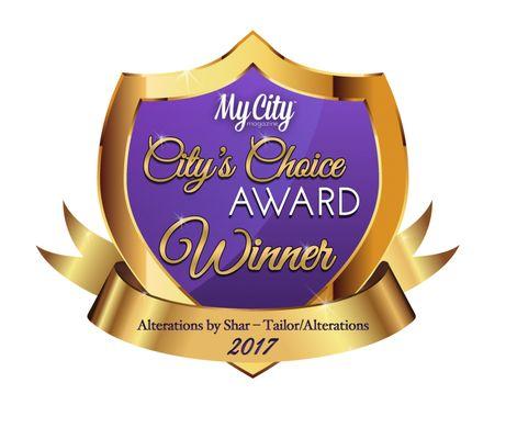 " 2017 City's Choice Award      Winner For Alterations "