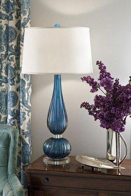 Blue Murano glass lamp