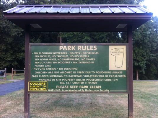 Park rules....