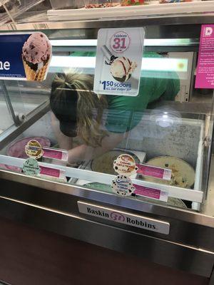 hair dangling in ice cream