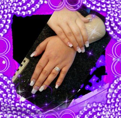 Fullset of French acrylic nails