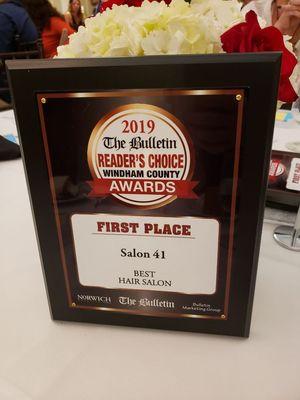 Our Salon was voted "Best of the Northeast" 2019