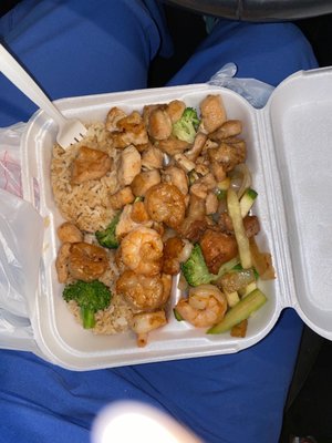 Hibachi chicken and shrimp